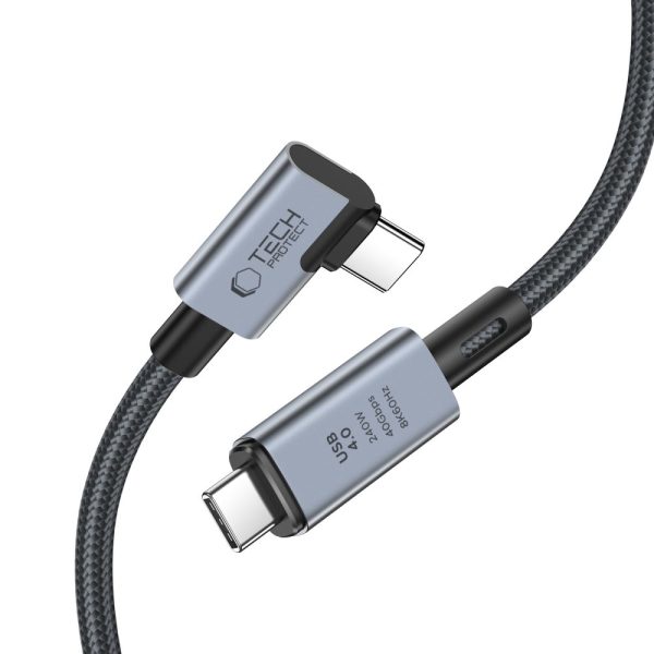 TECH-PROTECT ULTRABOOST MAX L USB 4.0 8K 40GBPS TYPE-C CABLE PD240W 150CM GREY - Image 2